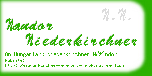 nandor niederkirchner business card